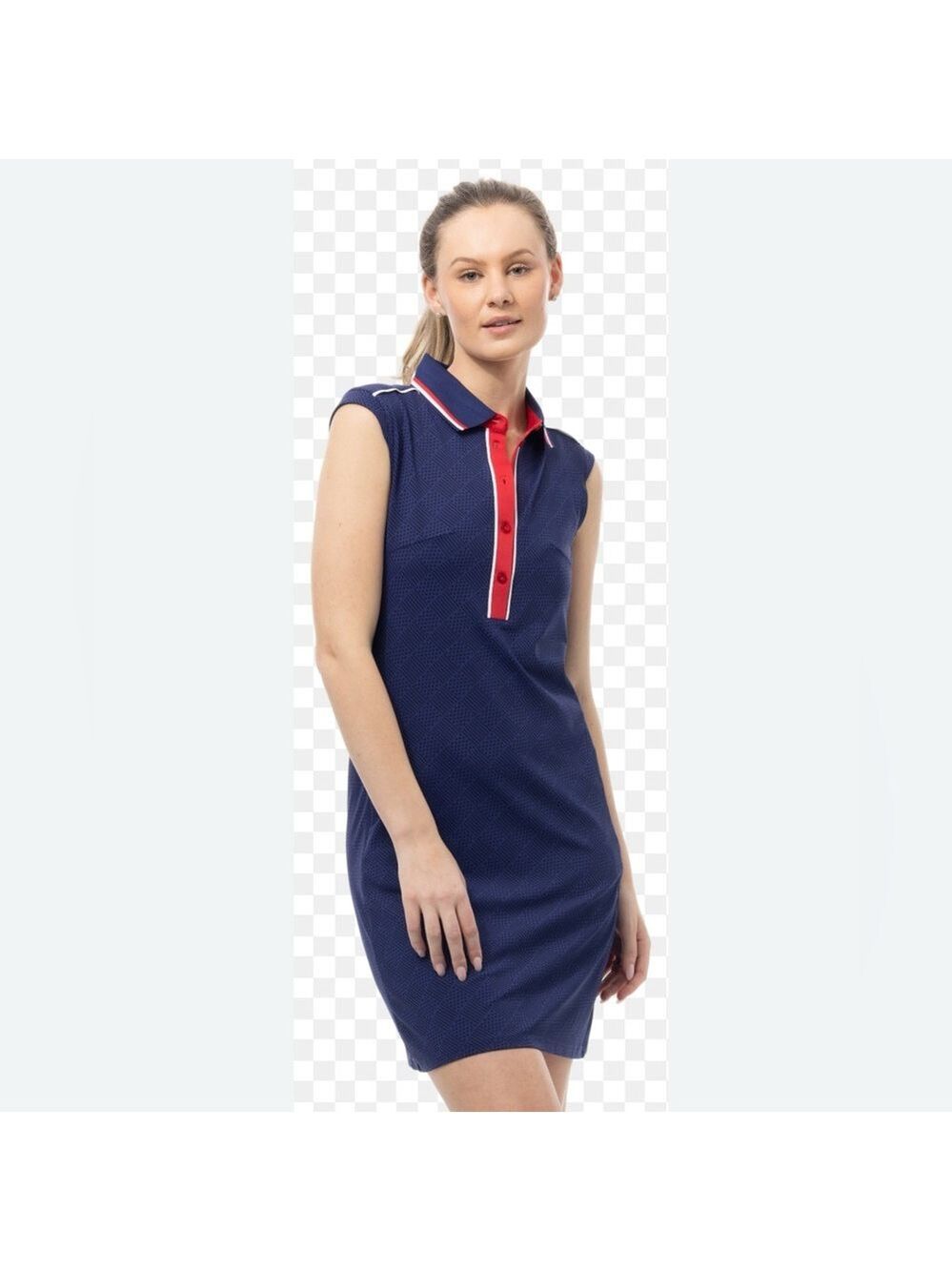 SANSOLEIL Navy Blue Sleeveless Golf Tennis Dress
